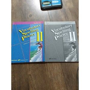 bundle A Beka Vocabulary spelling poetry II 2 teacher key and quiz book key